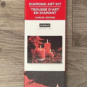 ArtMinds Diamond Art Kit - Red and Black Candle Design